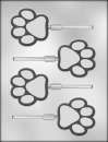 Paw Print Lollipop Chocolate Mould - Click Image to Close